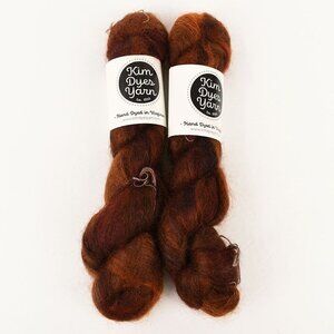 Kim Dyes Yarn Cotton Candy Lace Yarn 2 Skeins Kid Mohair Silk Hand-Dyed Cloves